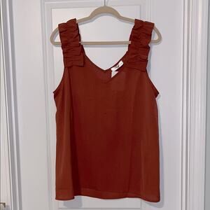⚡️ 3 for $30 ⚡️ Perfectly Priscilla Sleeveless Rust Top, NWT